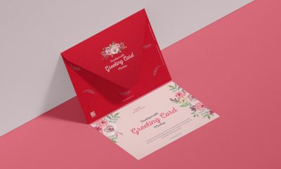Free-Envelope-With-Greeting-Card-Mockup-300