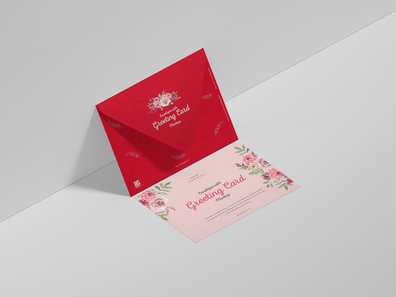 Free-Envelope-With-Greeting-Card-Mockup-600