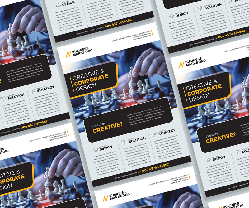 Free Business Marketing Flyer Template For Dribbble Graphics