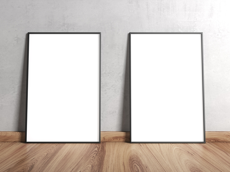 Download Free Two Framed Poster Mockup Psd Dribbble Graphics PSD Mockup Templates