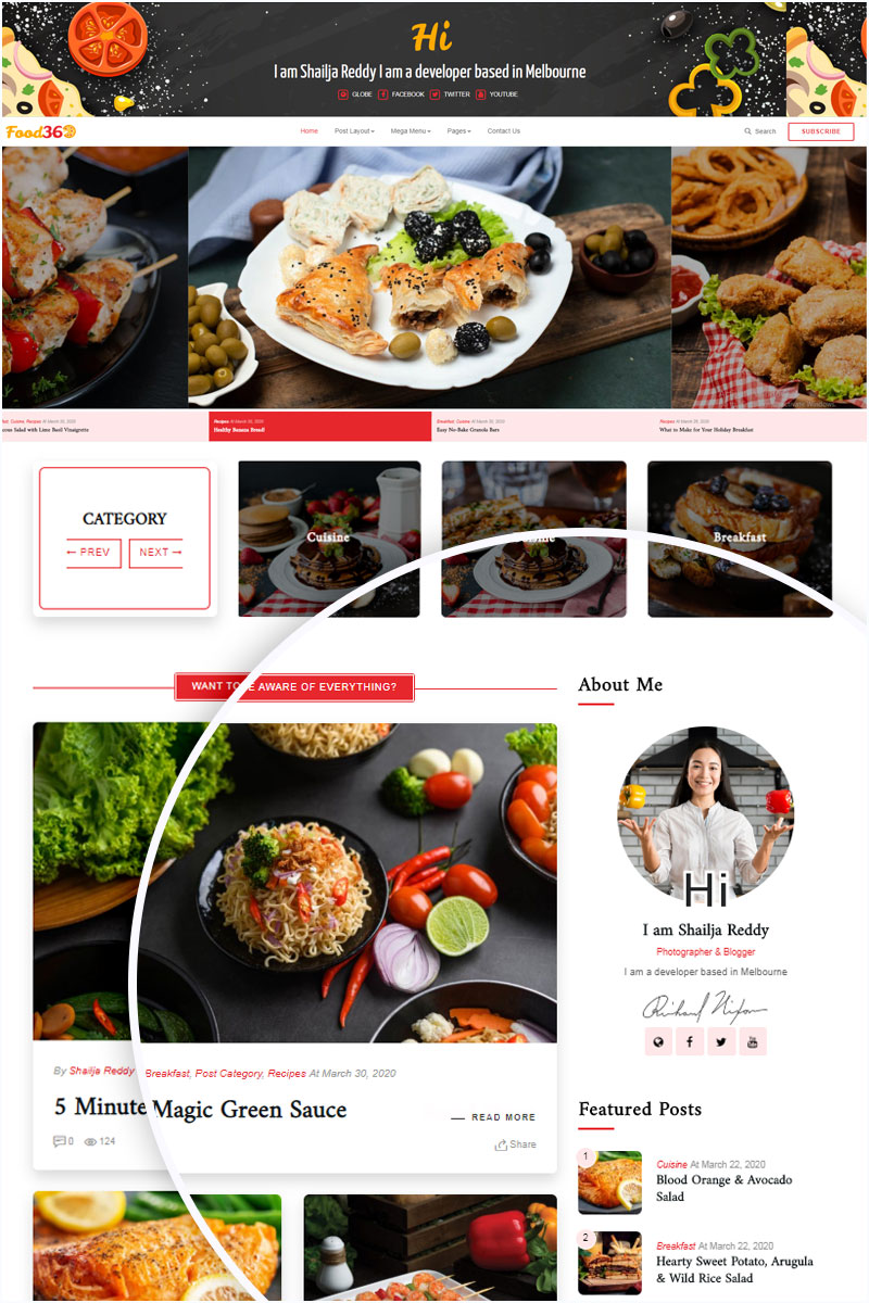 Pendown-Food-Blog-Newspaper-&-Personal-WordPress-Theme-of-2020