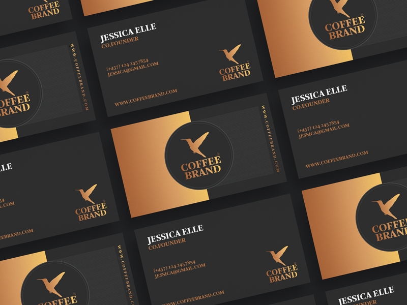 Business card coffee design