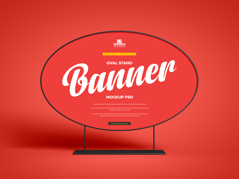 Free-Oval-Stand-Banner-Mockup