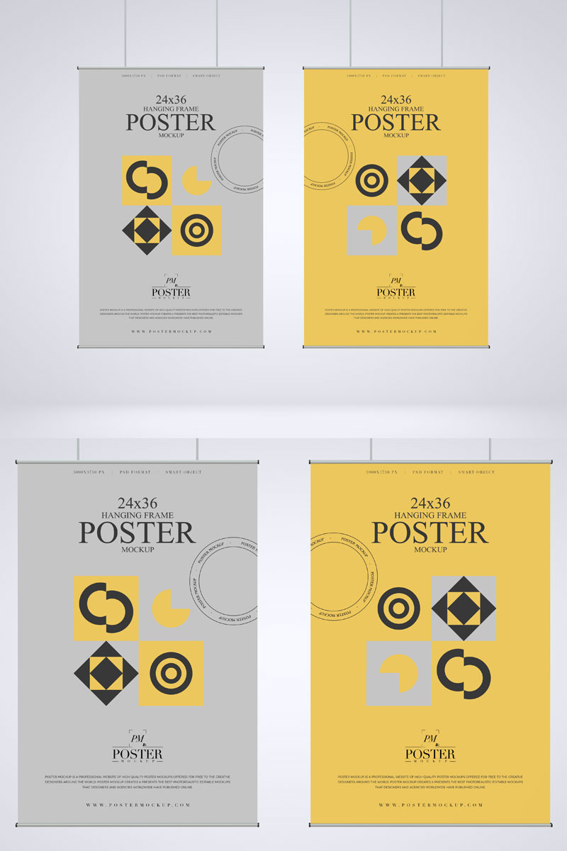 Free-Elegant-Hanging-Poster-Mockup