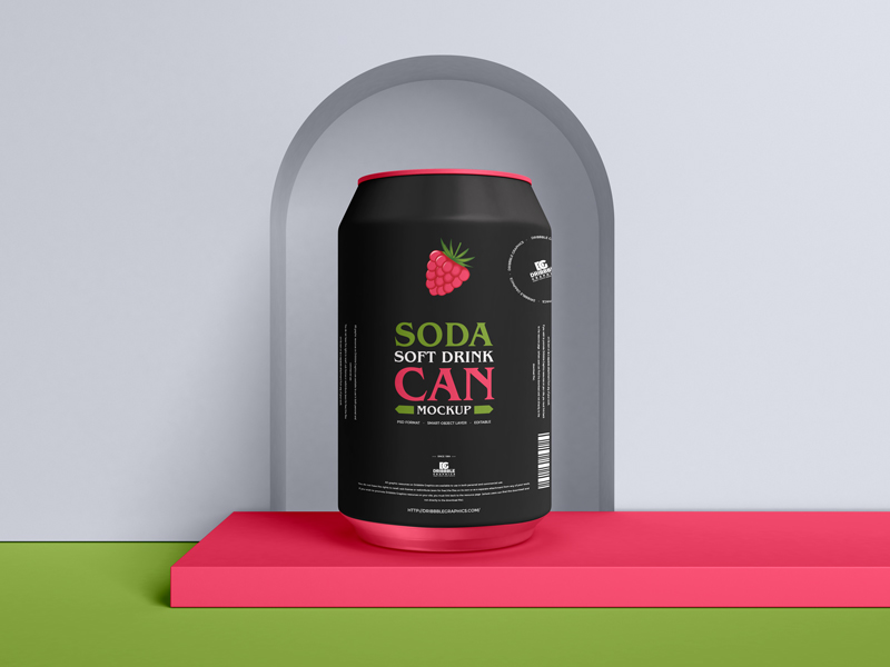 Free-Soda-Soft-Drink-Can-Mockup