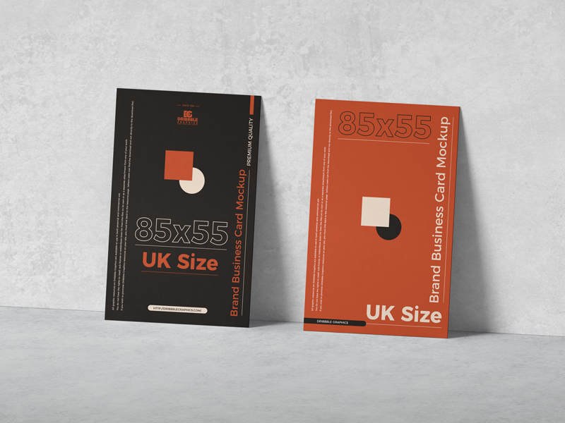 Free-Brand-UK-Size-Business-Card-Mockup