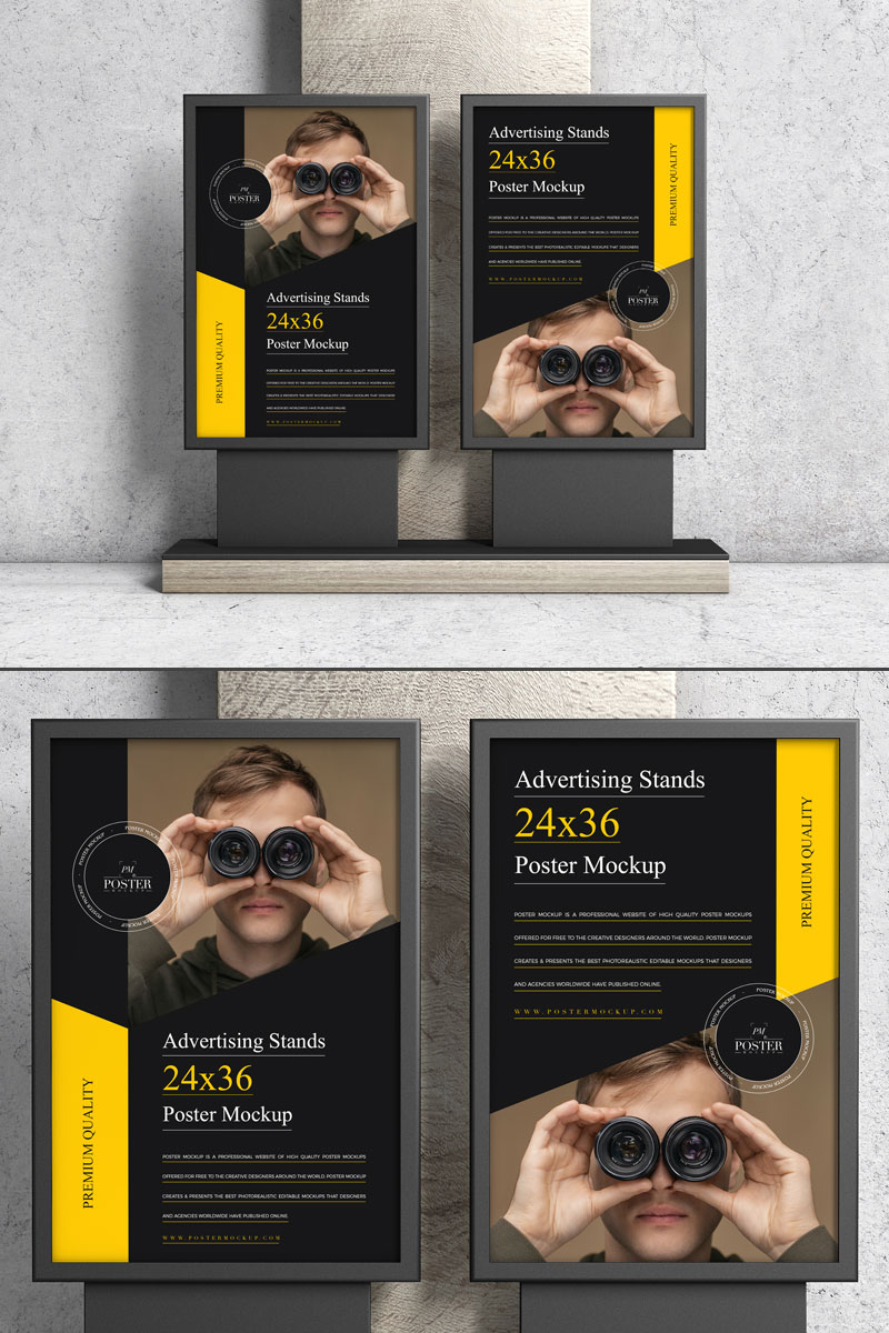 Free-Advertising-Stands-Poster-Mockup-PSD