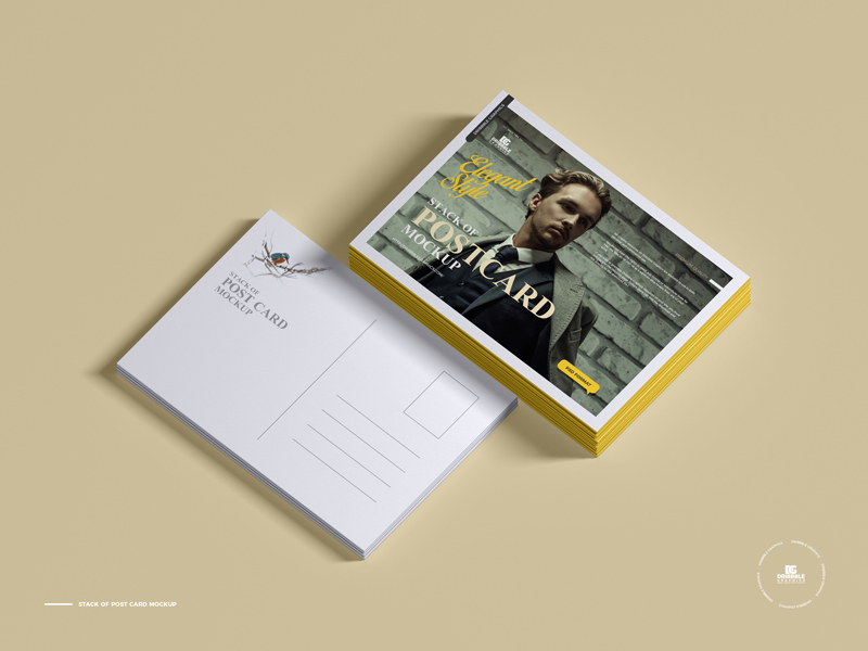 Free-Stack-of-Post-Card-Mockup