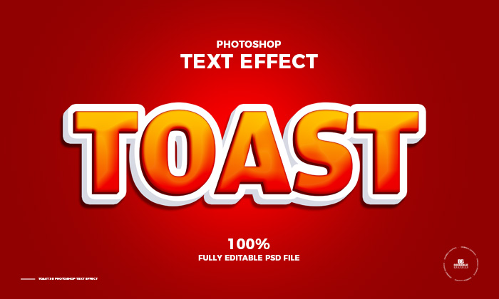 Free-Toast-Editable-3D-Photoshop-Text-Effect-300