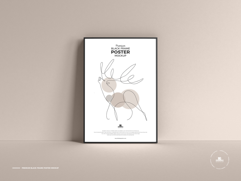 Free-Premium-Black-Frame-Poster-Mockup-600