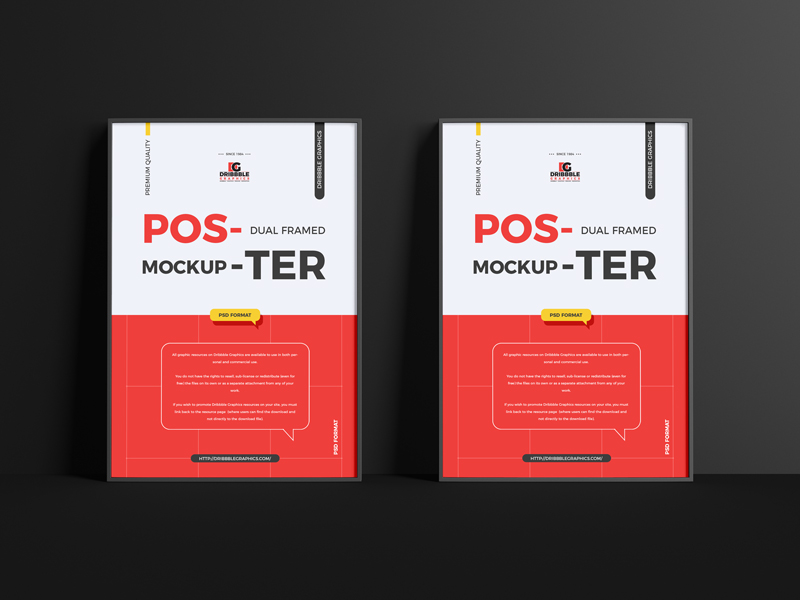 Free-Dual-Framed-Poster-Mockup-600