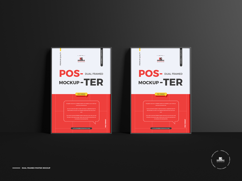 Free-Dual-Framed-Poster-Mockup