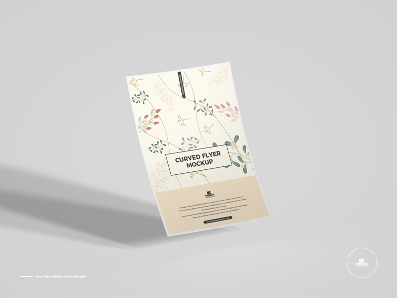 Free-Floating-Curved-Flyer-Mockup