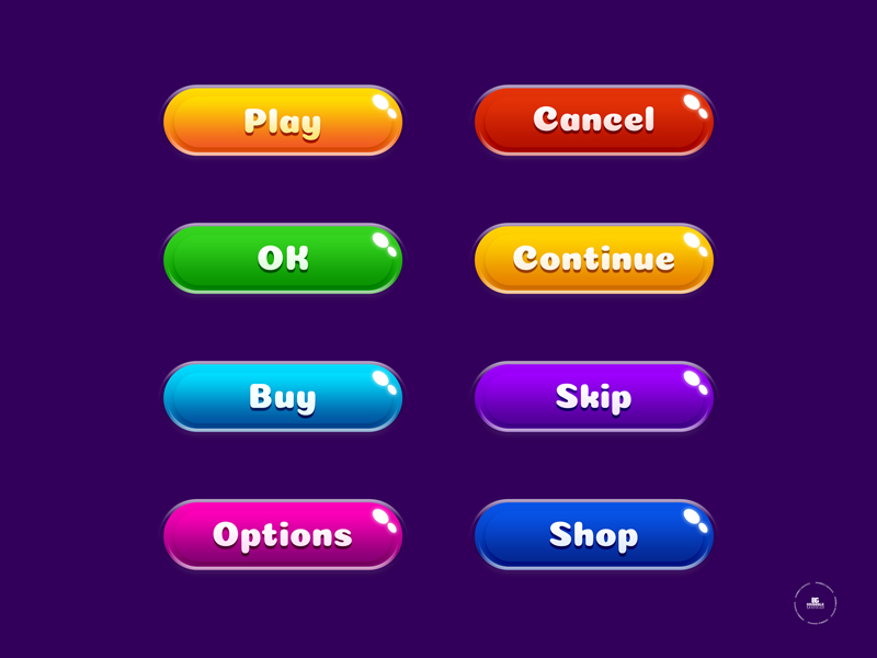 Free-Game-Buttons-Set