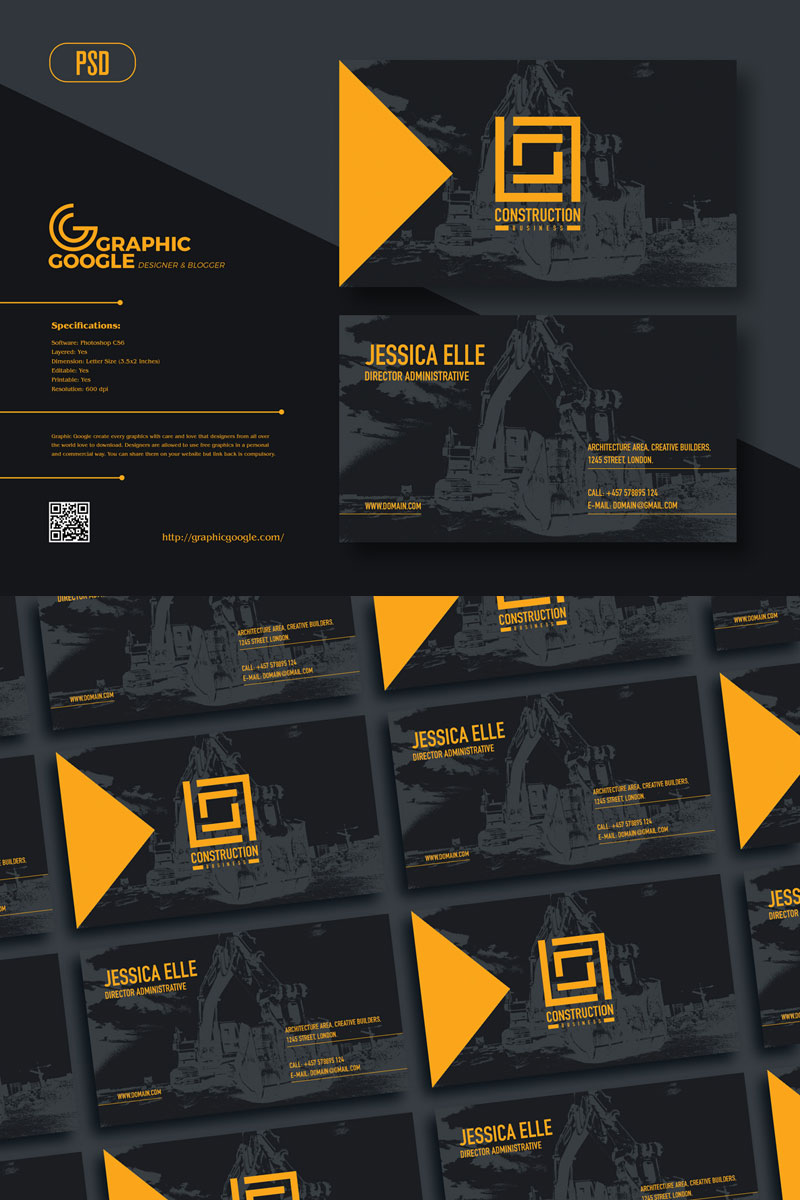 Free-Construction-Business-Card-Template