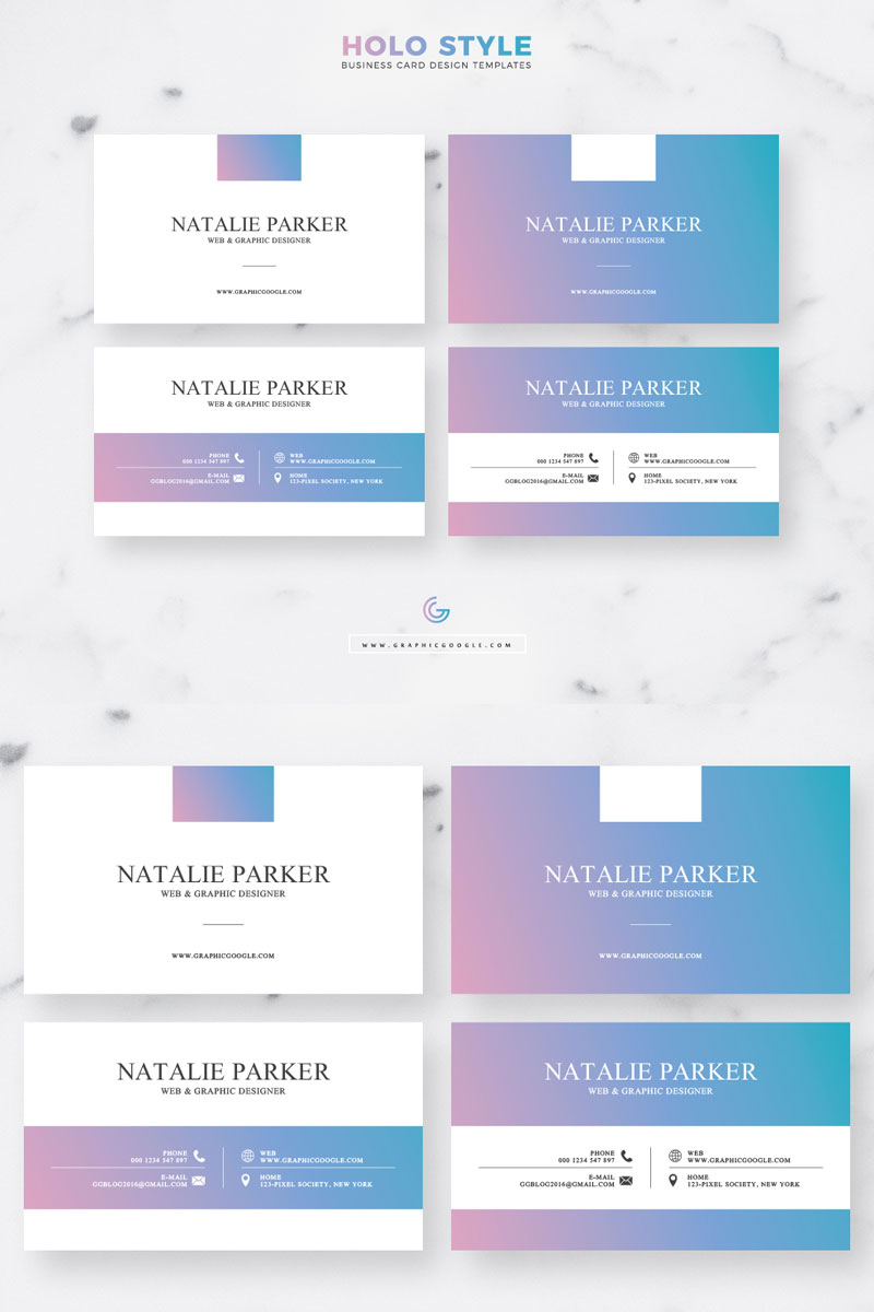 Free-Holo-Style-Business-Card-Template
