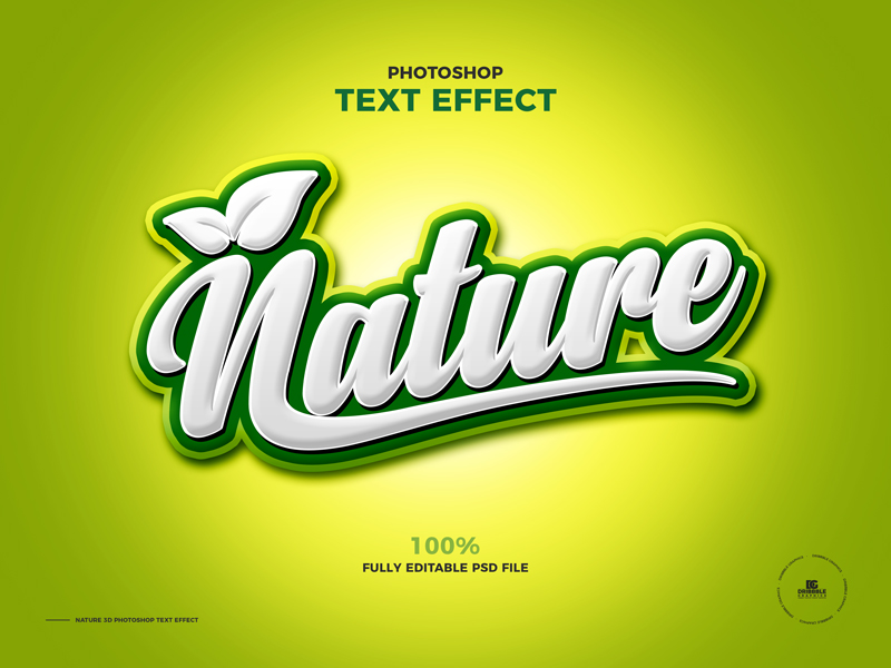 Free-Nature-3D-Photoshop-Text-Effect