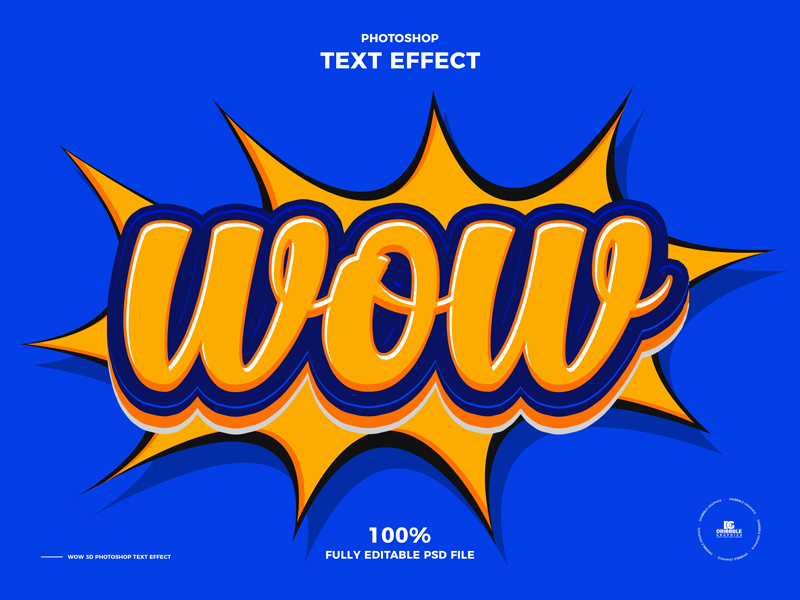 Free-WOW-3D-Photoshop-Text-Effect-600