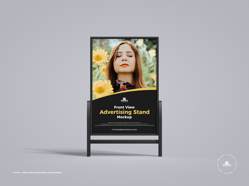 Free-Front-View-Advertising-Stand-Mockup