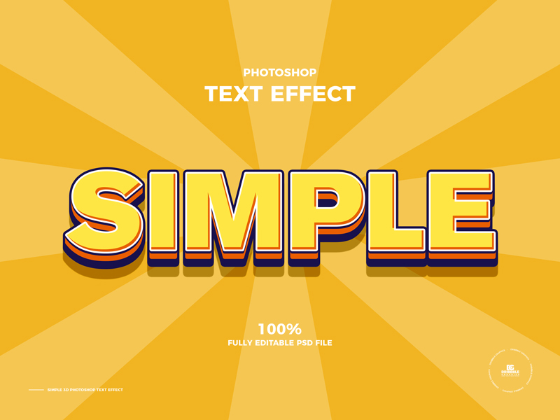 Free-Simple-3D-Photoshop-Text-Effect