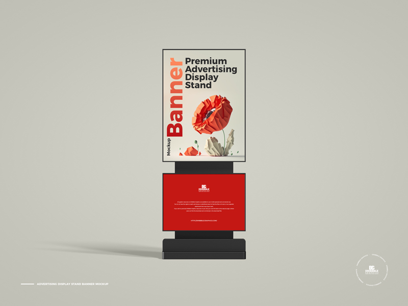 Free-Premium-Advertising-Display-Stand-Banner-Mockup