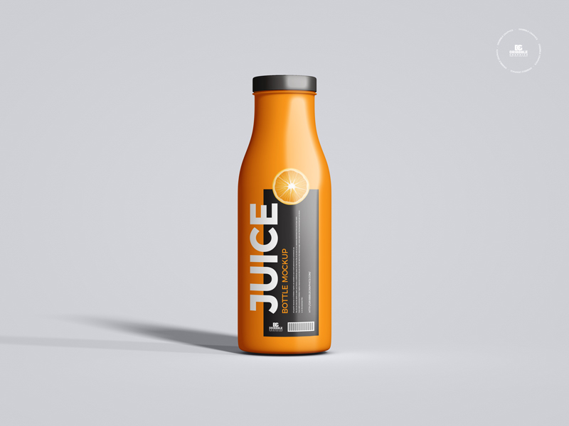 Orange juice bottle mockup - Smarty Mockups