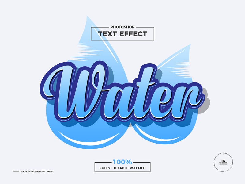 Free-Water-3D-Photoshop-Text-Effect