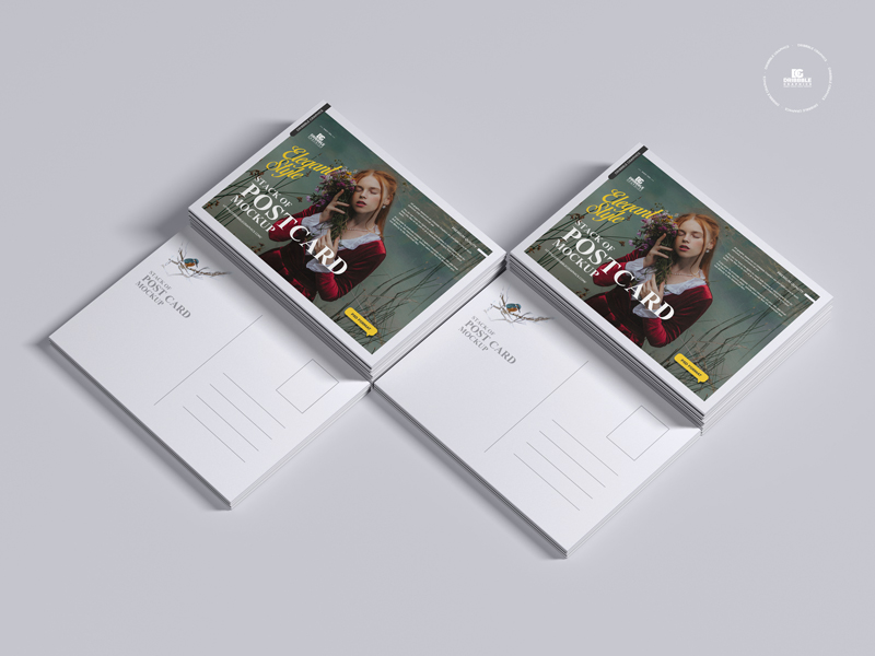 Free-Premium-Stack-of-Post-Card-Mockup