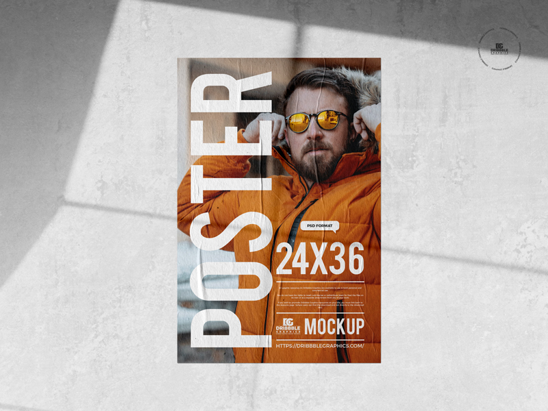 Free-Glued-Paper-24x36-Poster-Mockup