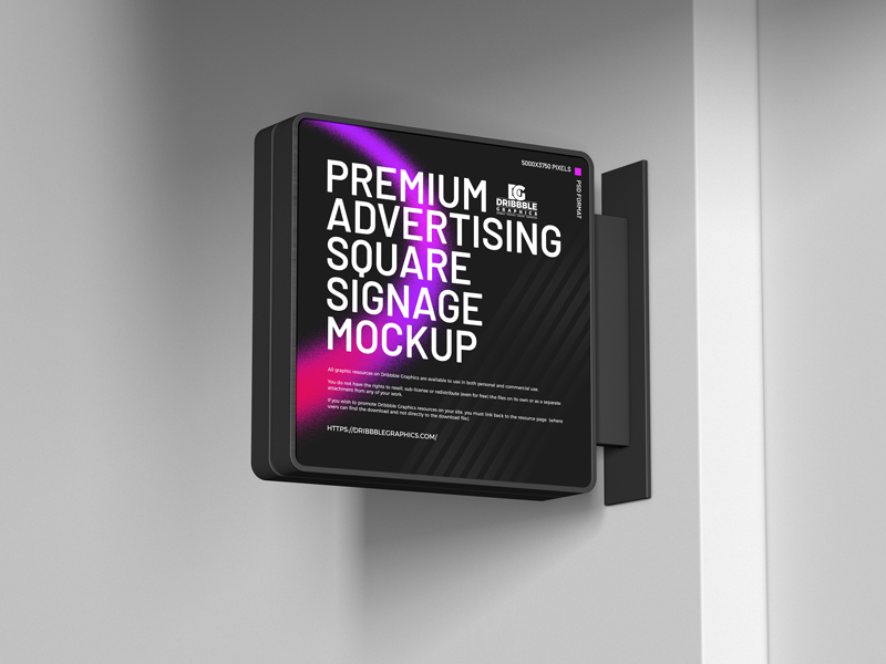 Free-Premium-Advertising-Square-Signage-Mockup