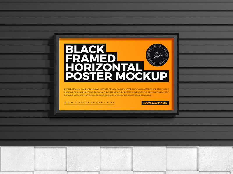 Free-Wall-Mounted-Horizontal-Poster-Mockup