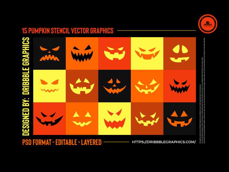 Free-15-Pumpkin-Stencil-Vector-Graphics