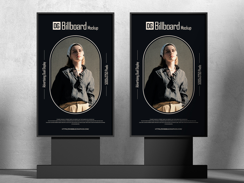 Free-Advertising-Dual-Display-Billboard-Mockup-600