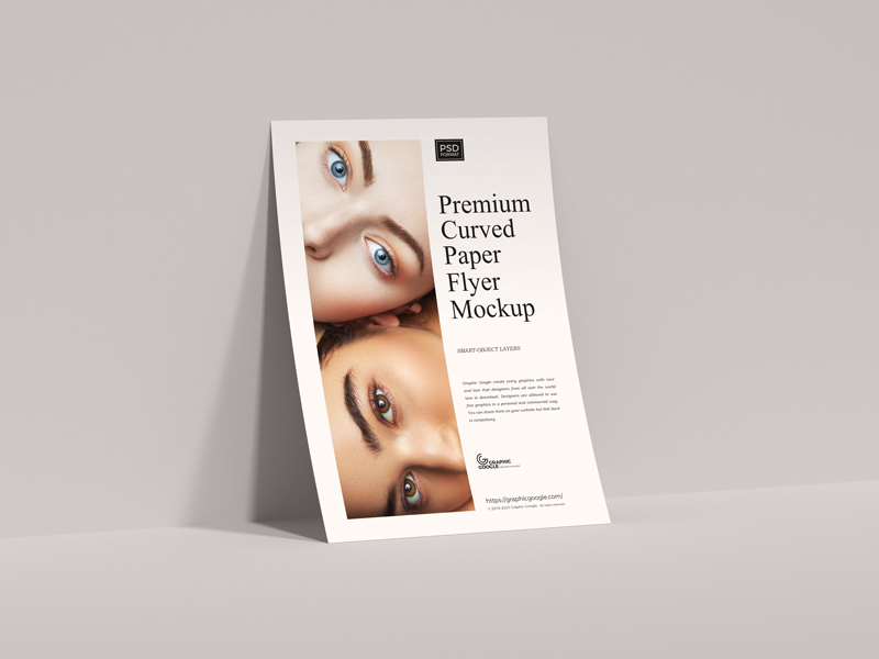 Free-Modern-A4-Curved-Flyer-Mockup