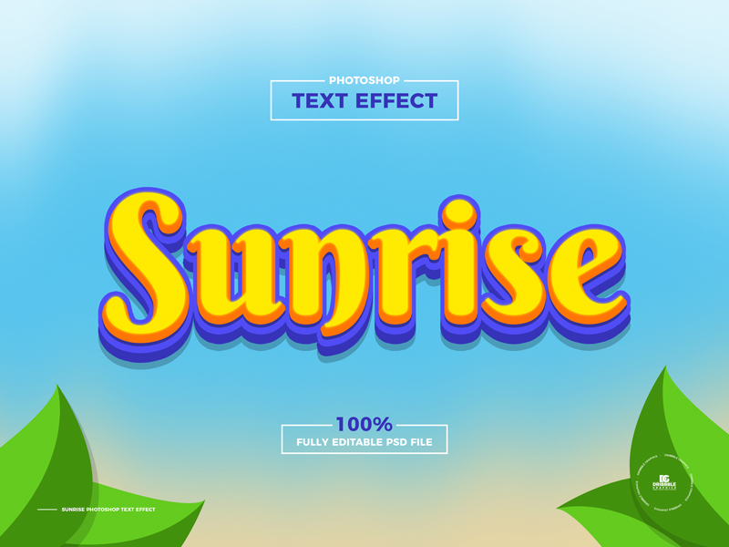 Free-Sunrise-Photoshop-Text-Effect