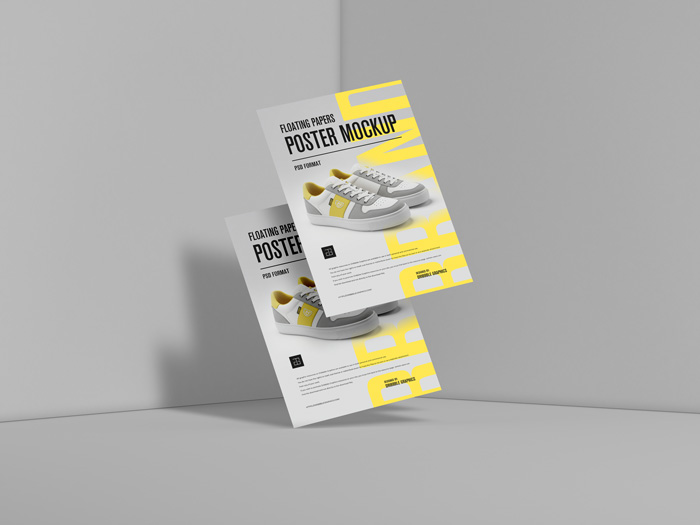 Free-Brand-Floating-Papers-Poster-Mockup
