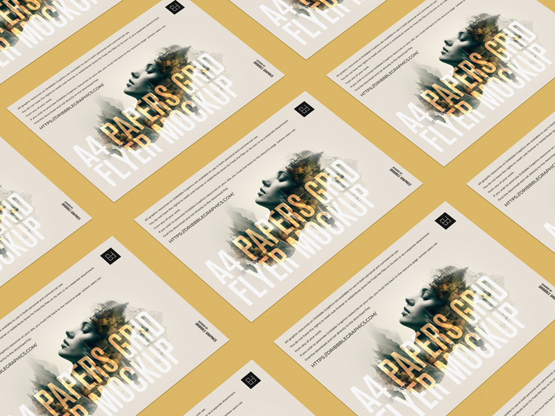 Free-A4-Papers-Grid-Flyer-Mockup-600