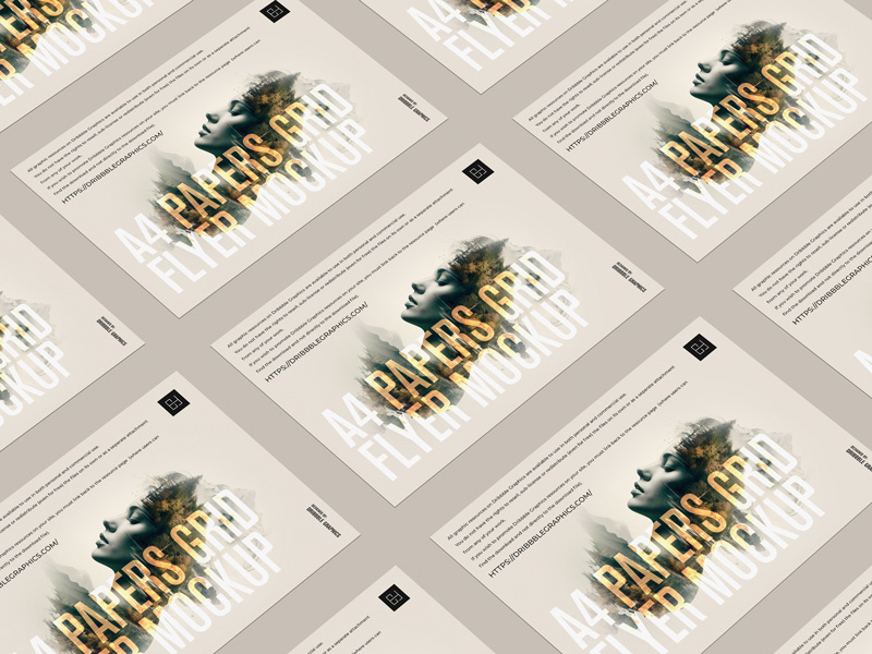 Free-A4-Papers-Grid-Flyer-Mockup
