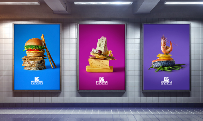 Free Indoor Advertising Poster Billboard Mock-up | Dribbble Graphics