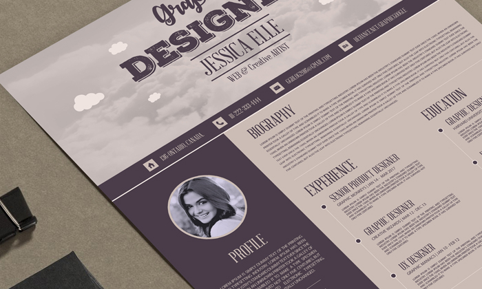 Free-Vintage-Style-Designers-Resume-Design-Template-300
