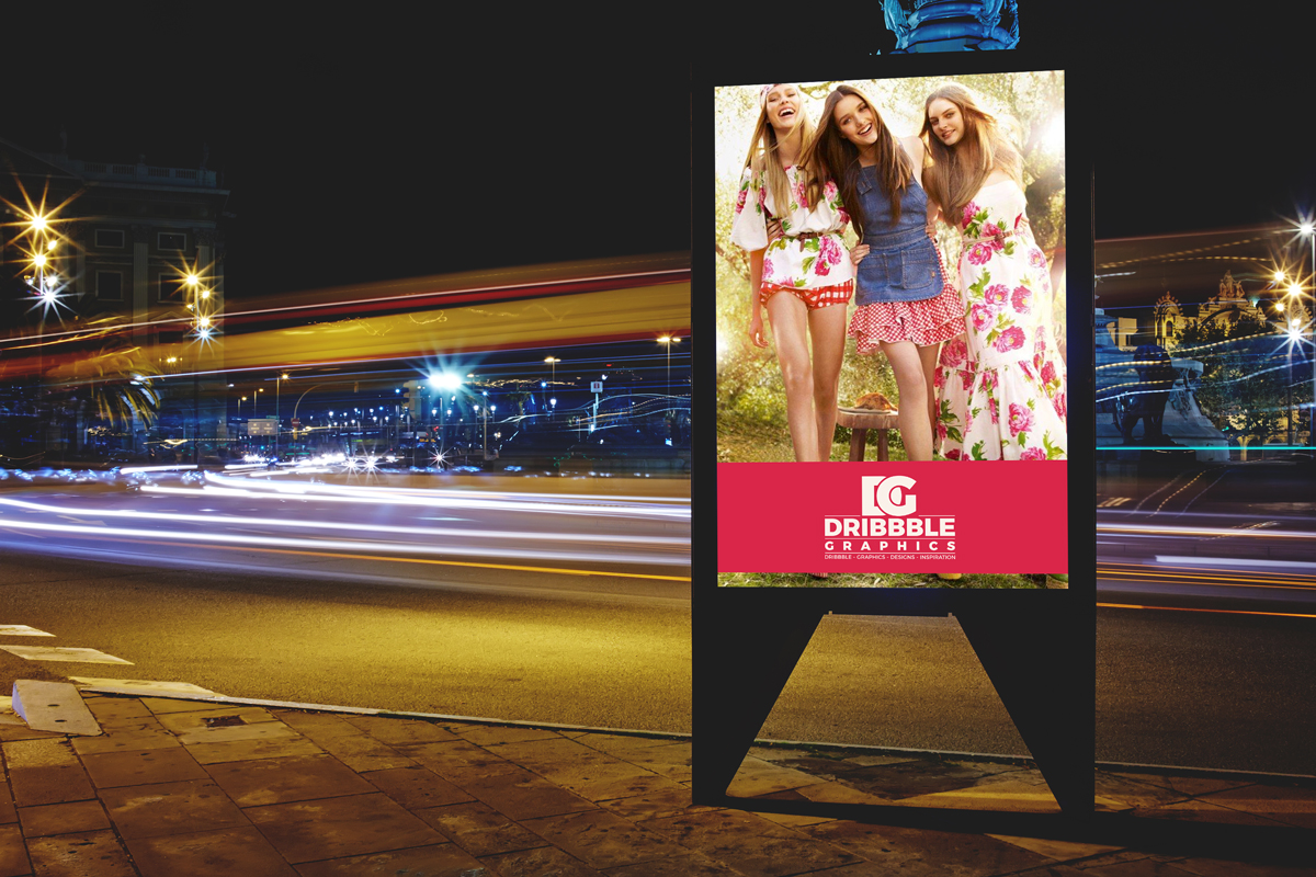 Download Free Roadside Billboard Mock-Up For Branding & Advertisement | Dribbble Graphics