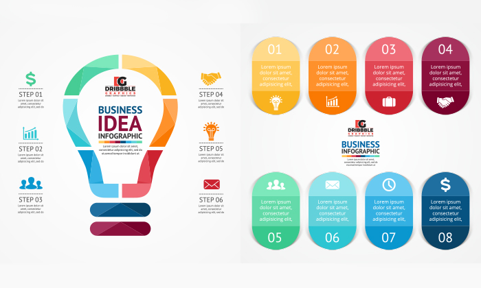 Free Business Infographics Vector Graphics Dribbble Graphics