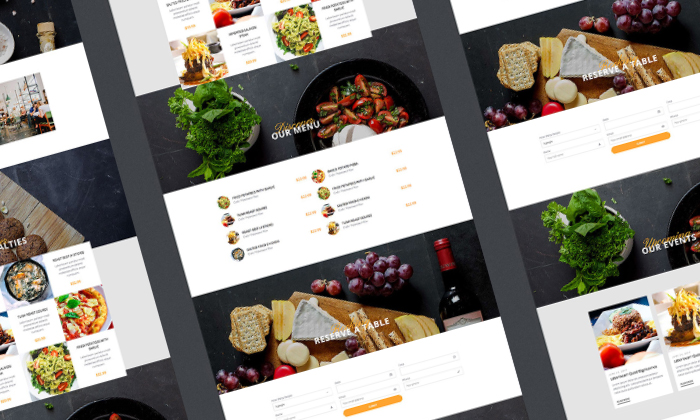 Free Resto Responsive Bootstrap Website HTML Template | Dribbble Graphics