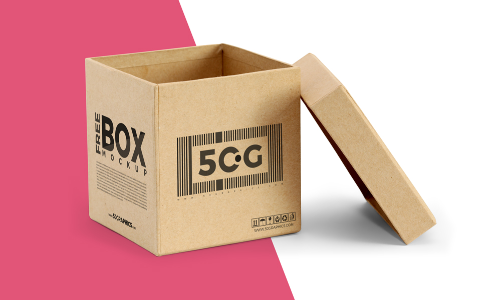 Download Free Open Lid Box Packaging Mockup | Dribbble Graphics