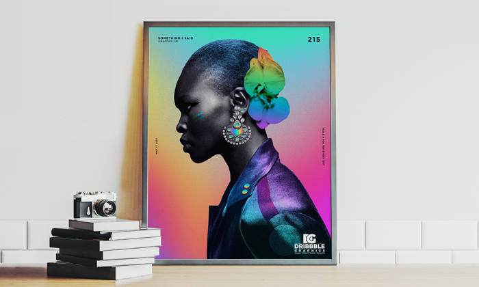Free-Poster-on-Wooden-Table-Mockup