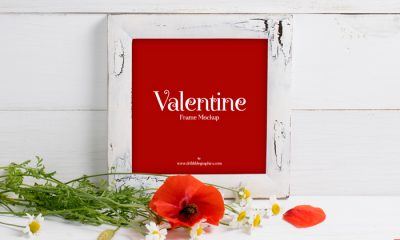 Free-Valentine-Red-Poppies-With-Frame-Mockup-2018