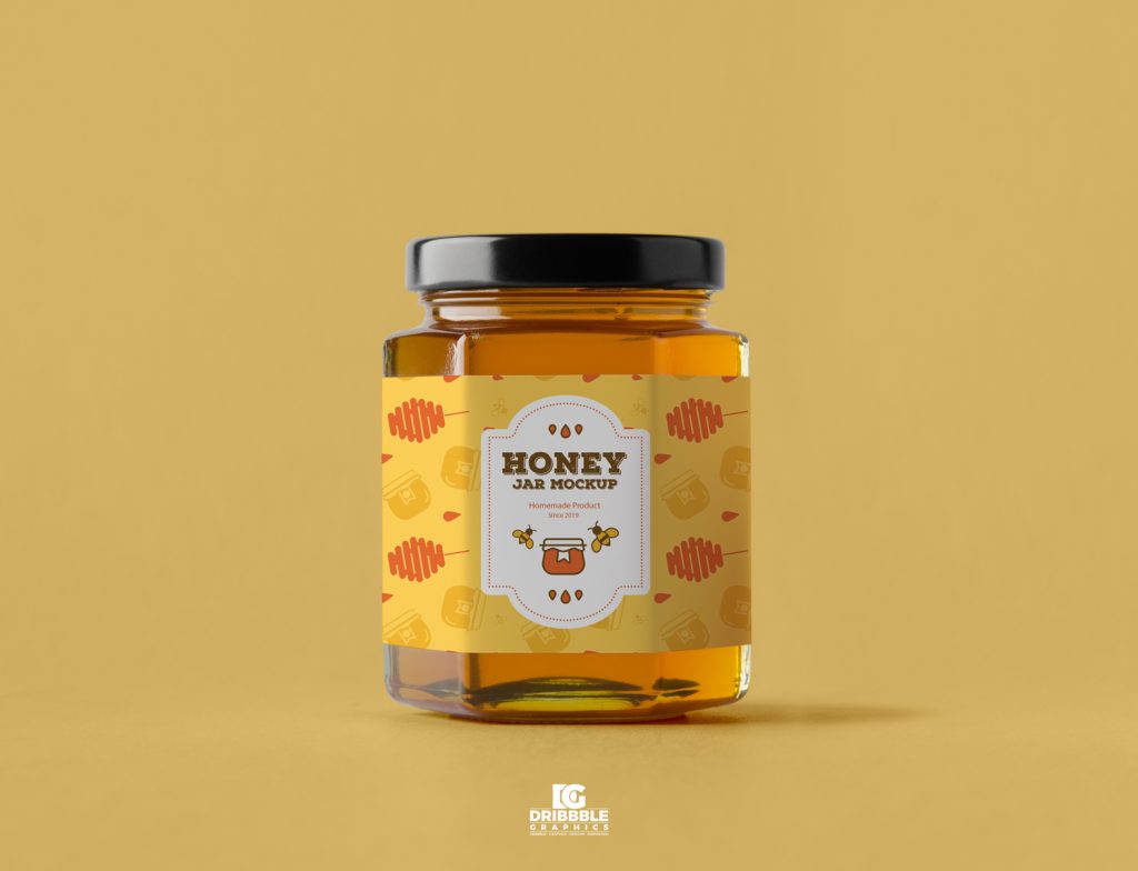Download Free Honey Jar Mockup PSD | Dribbble Graphics