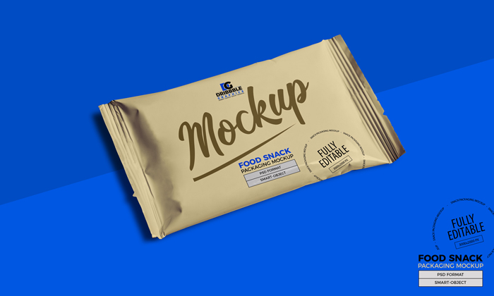 Download Free Food Snack Packaging PSD Mockup | Dribbble Graphics