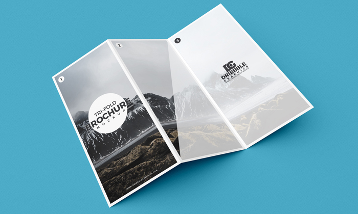 Download Free Modern Tri-Fold Brochure Mockup PSD For Branding ...