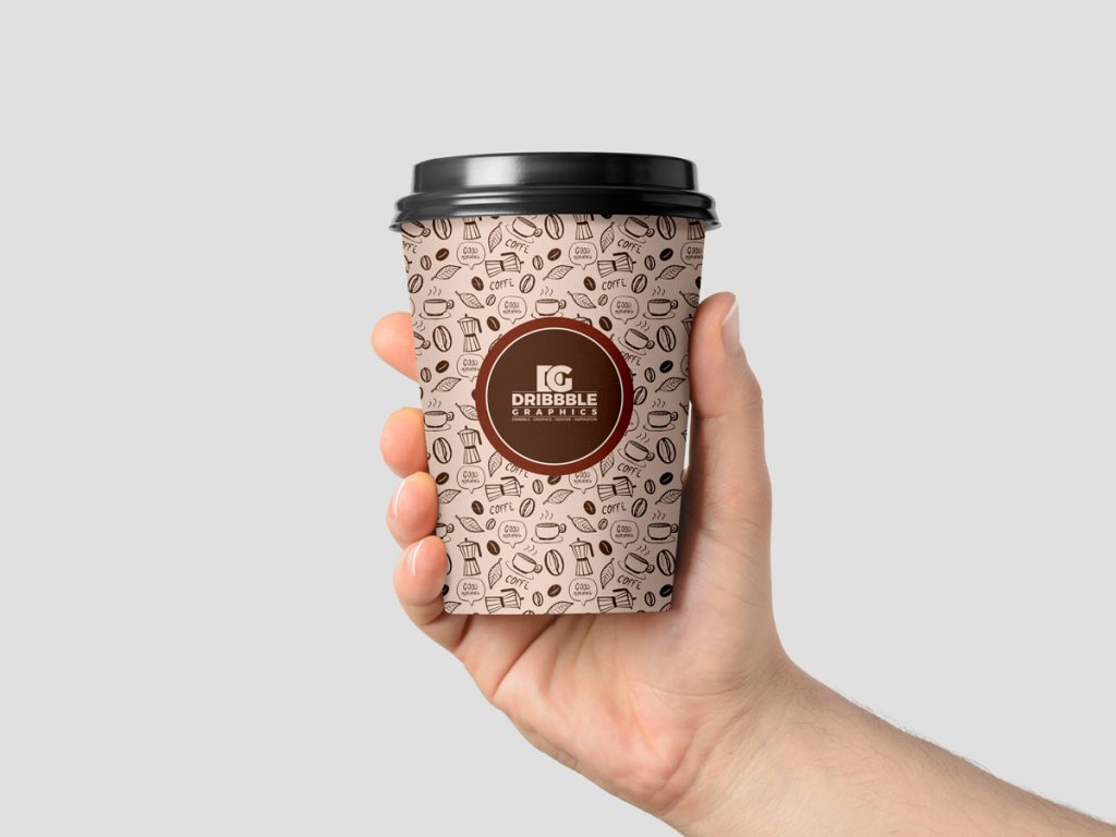 Download Free Hand Holding Coffee Cup Mockup For Branding 2018 | Dribbble Graphics